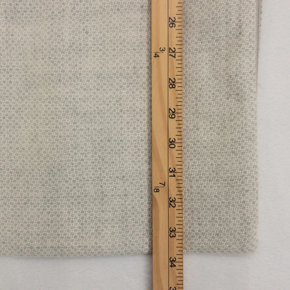 Boll & Branch Reserve Pin Check Decorative Pillow Cover 14x34 Grey‎ Baby Alpaca